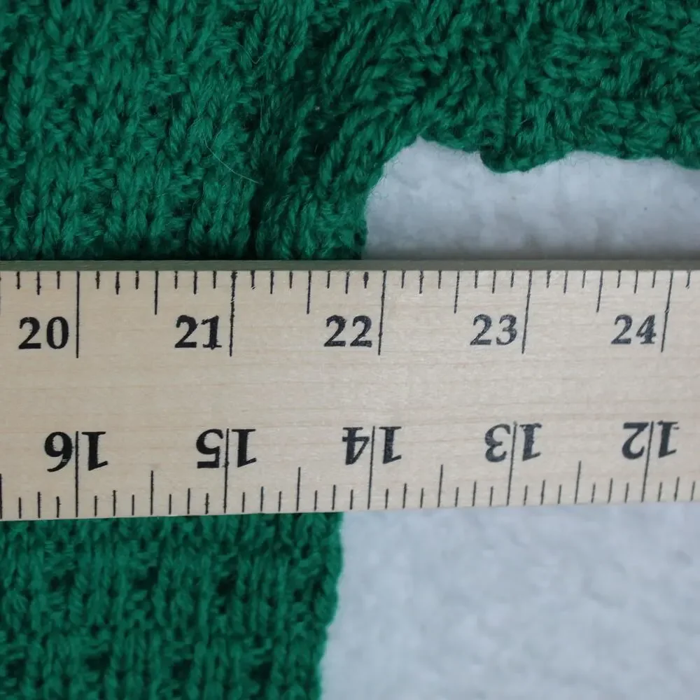 Carraig Donn Irish Wool Sweater Mens XL Green Cable Knit Turtleneck St Patricks - Picture 5 of 8